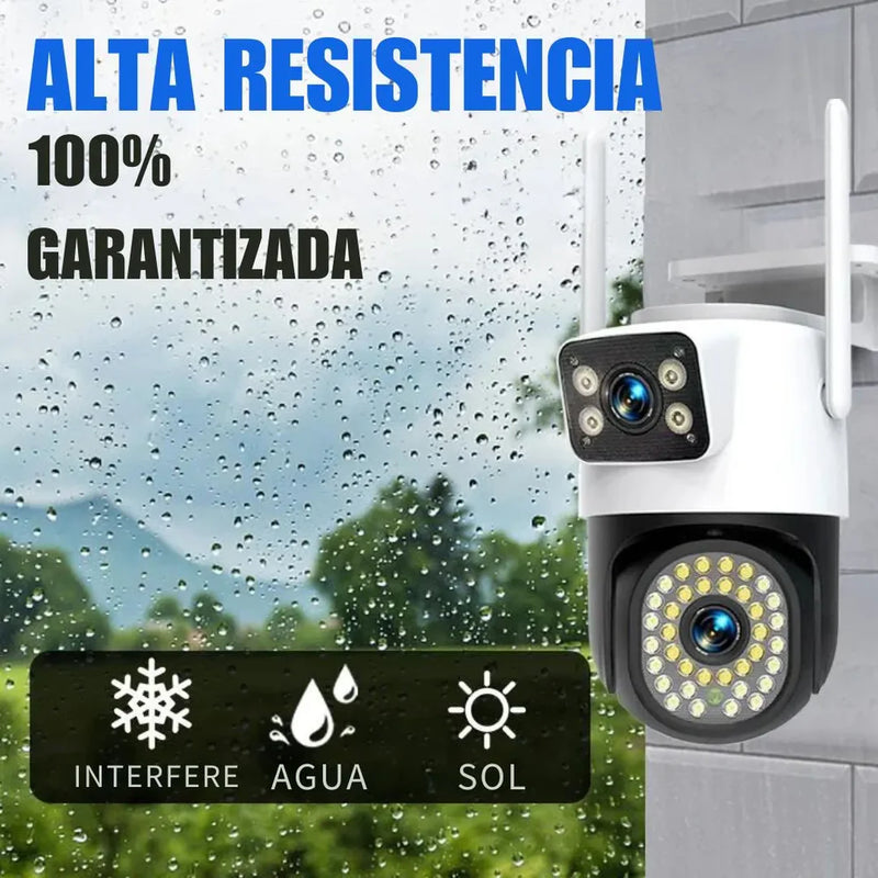 Cámara de seguridad 360° - Doble lente y sensor de presencia